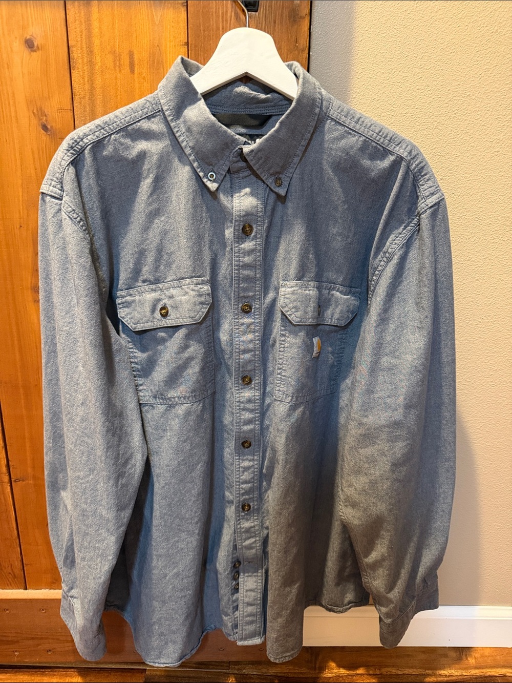 Carhartt Light Blue Denim Button-Down Shirt